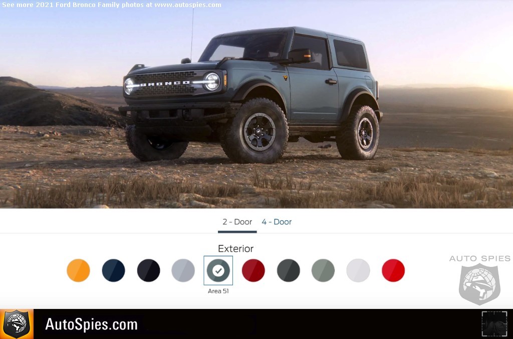 2021 Bronco 4 Door Colors