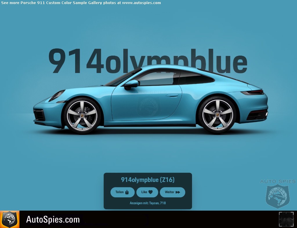 Porsche 911 Custom Color Sample Gallery